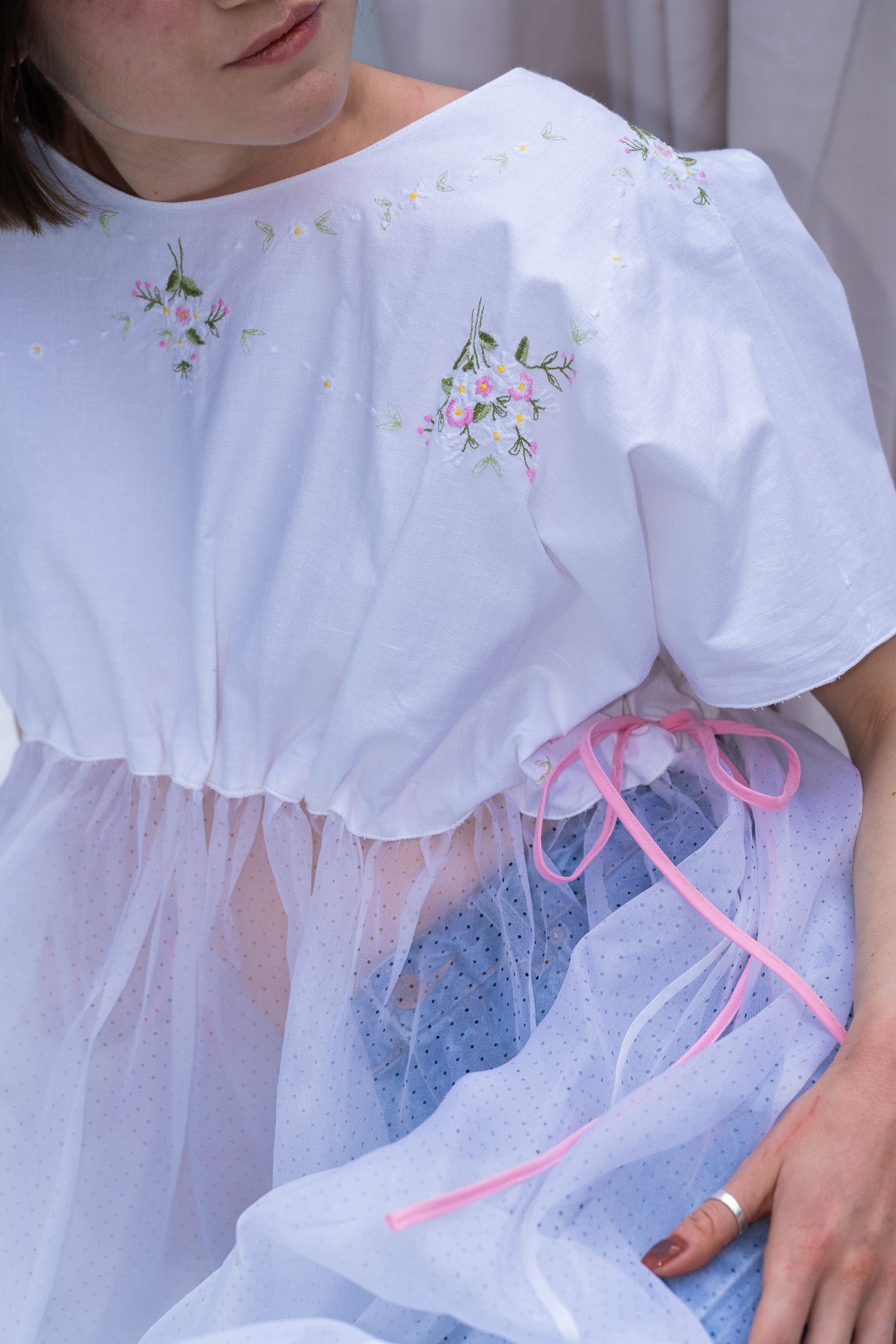 Handmade dress Strawberry & Cream - OPEN LIKE A CHILD