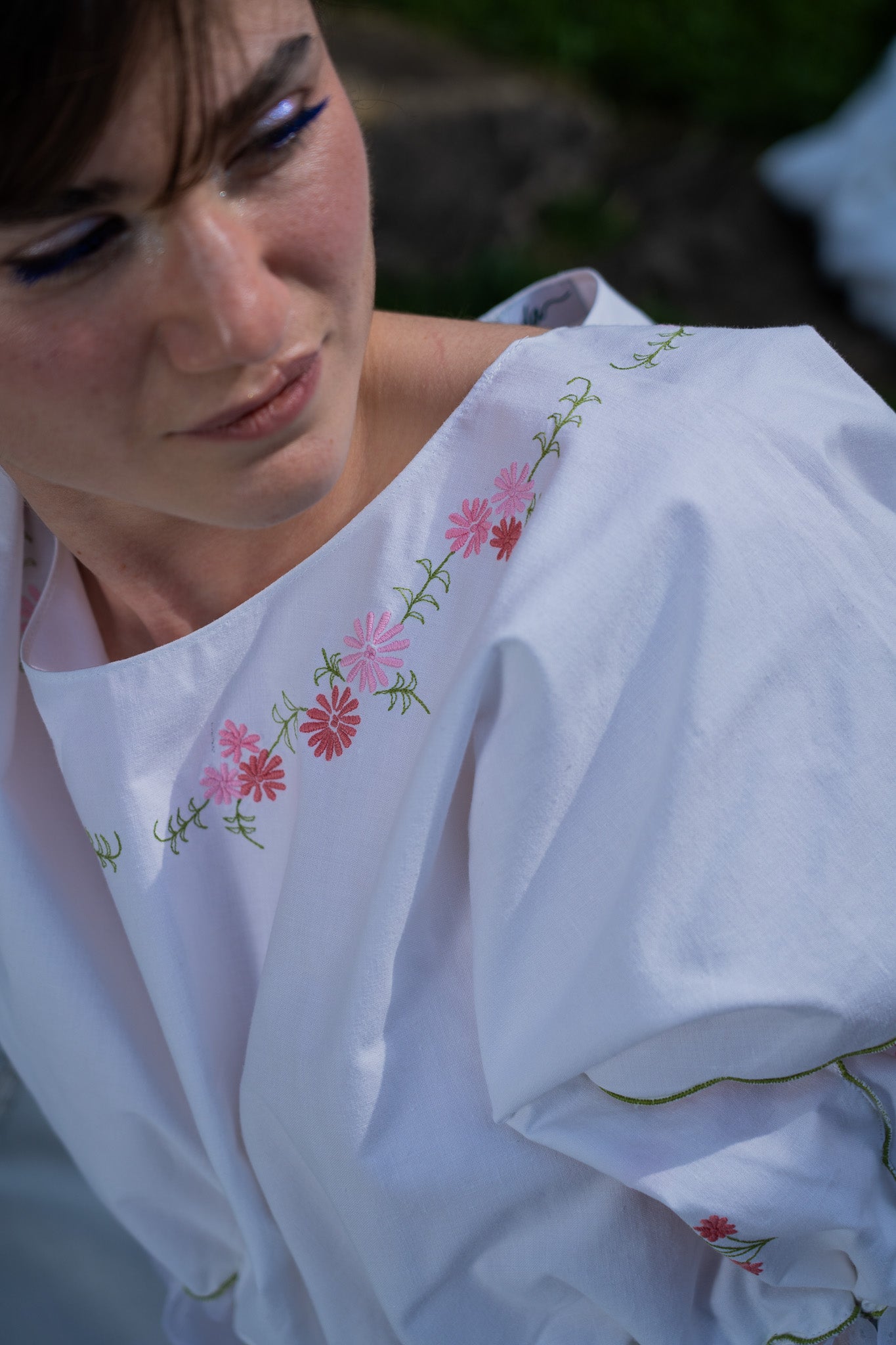 Handmade dress Green Grass - OPEN LIKE A CHILD