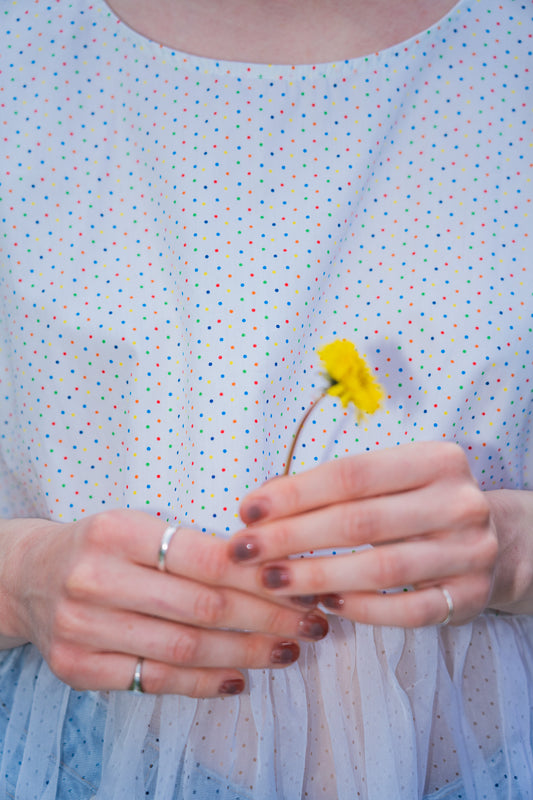 Handmade dress Confetti - OPEN LIKE A CHILD