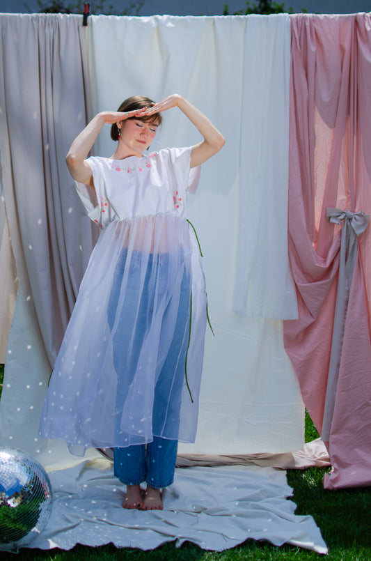 Handmade dress Green Grass - OPEN LIKE A CHILD