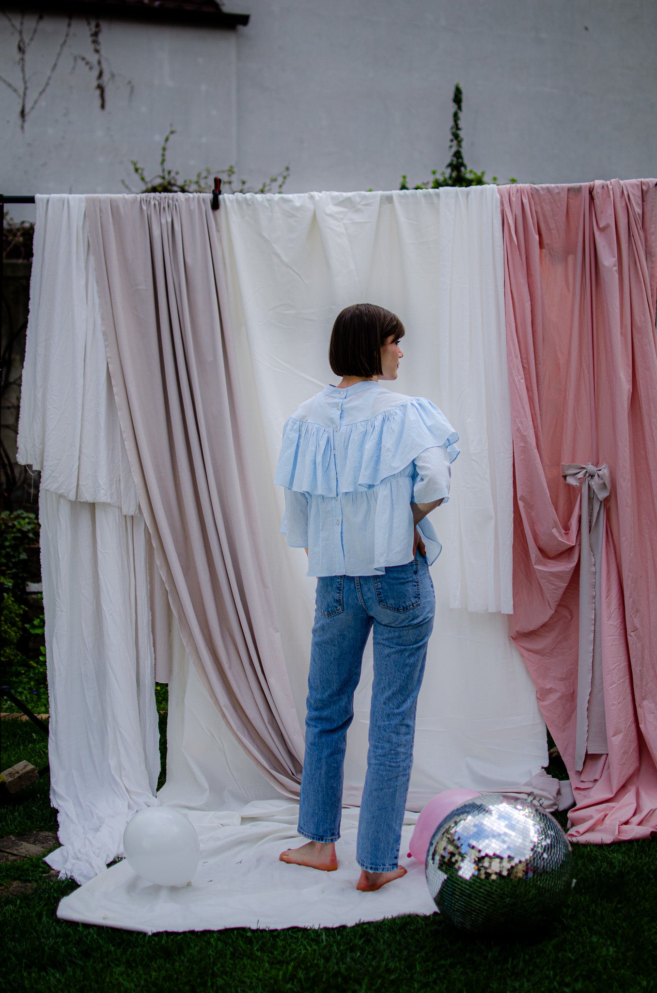 Touch The Grass blouse - SPIN LIKE  A CHILD