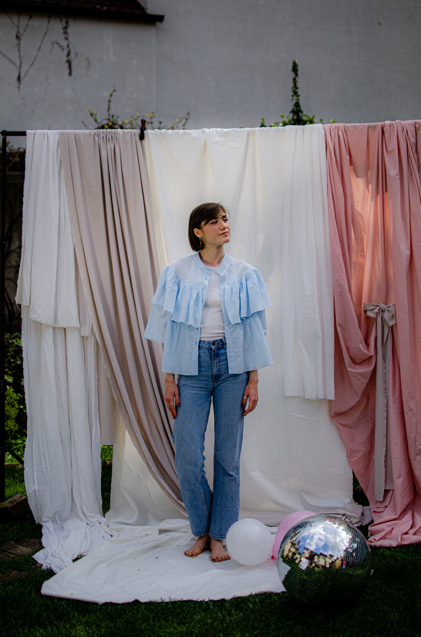 Touch The Grass blouse - SPIN LIKE  A CHILD