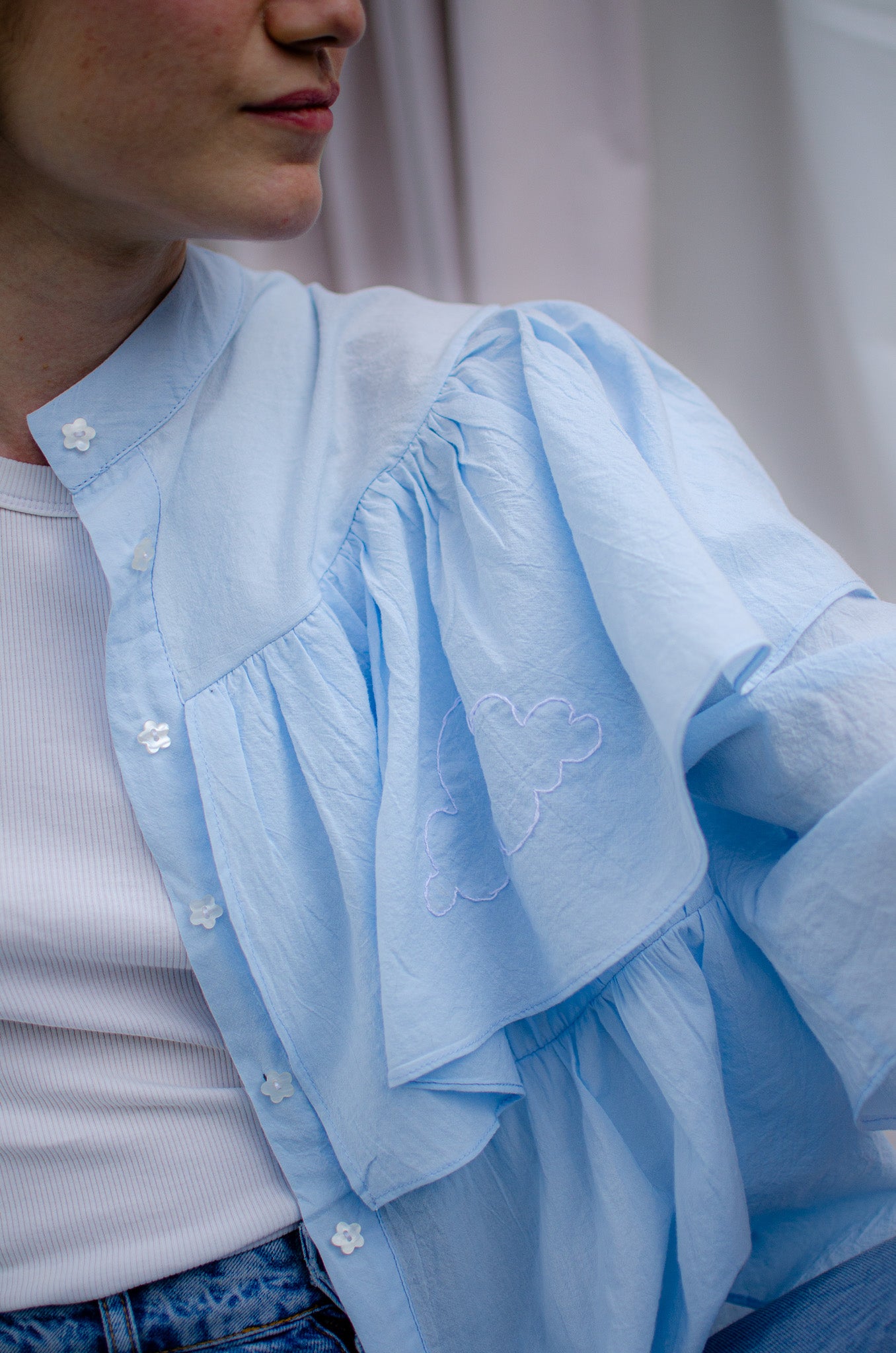 Touch The Grass blouse - SPIN LIKE  A CHILD