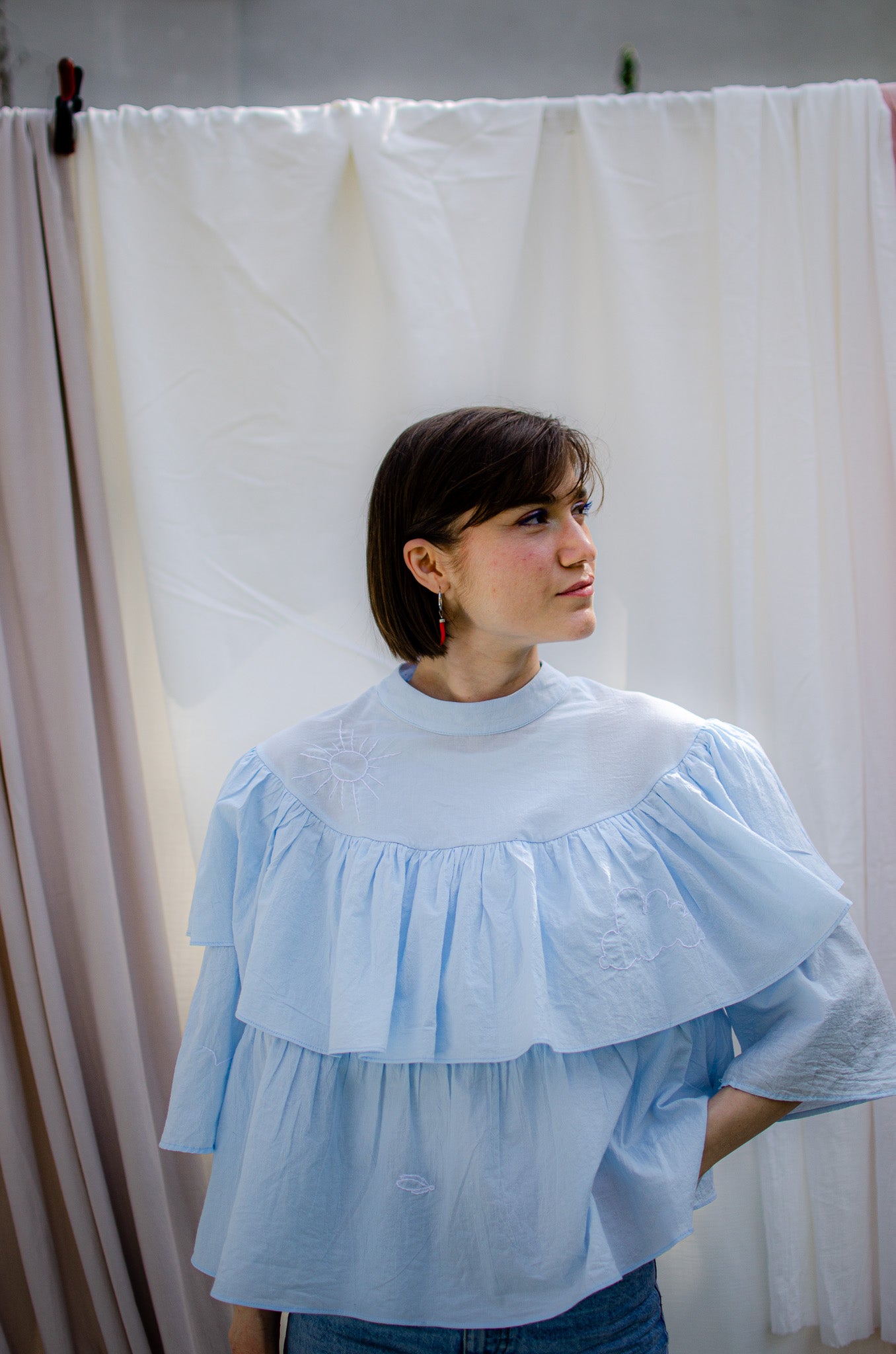 Touch The Grass blouse - SPIN LIKE  A CHILD