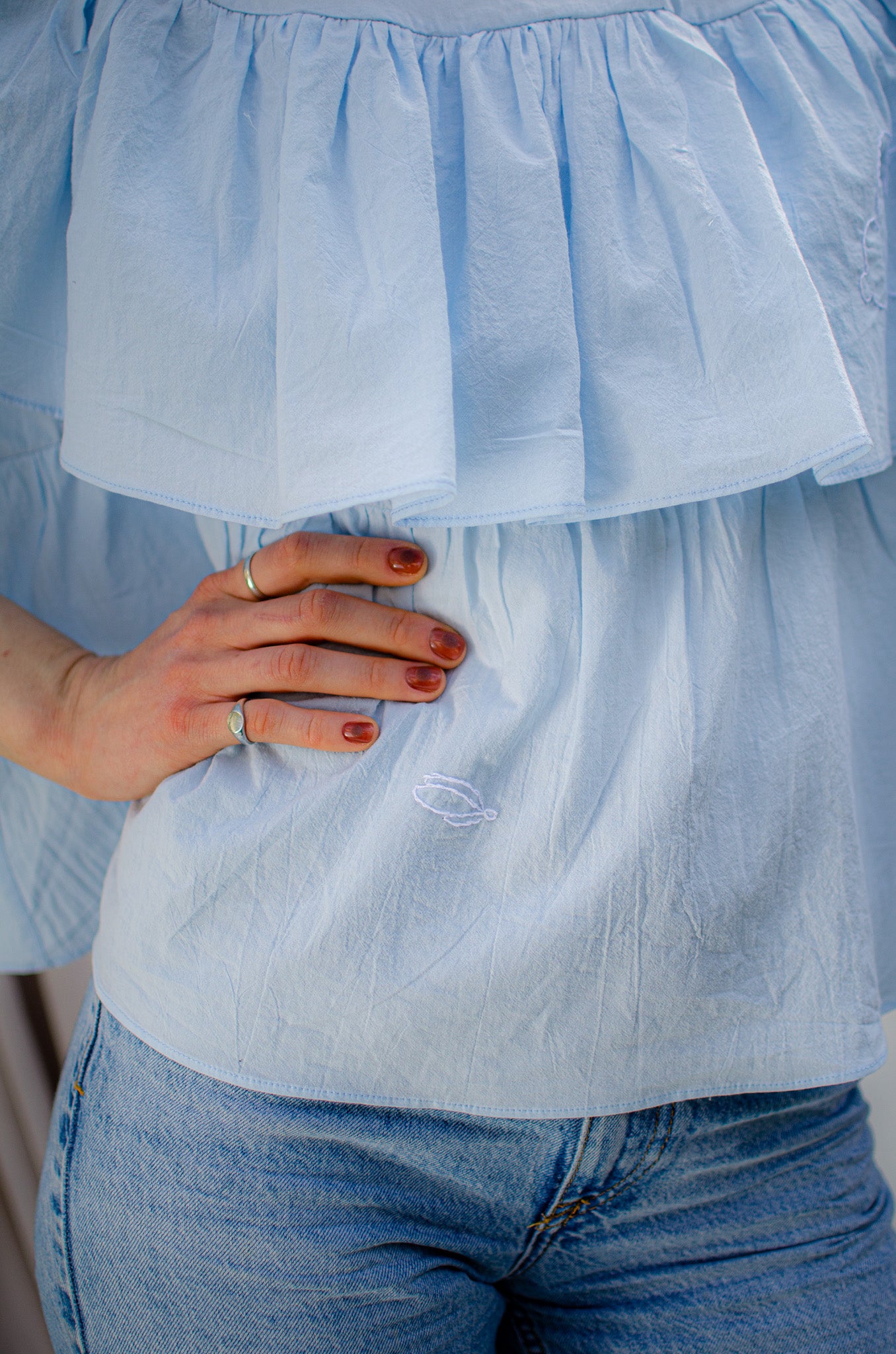 Touch The Grass blouse - SPIN LIKE  A CHILD