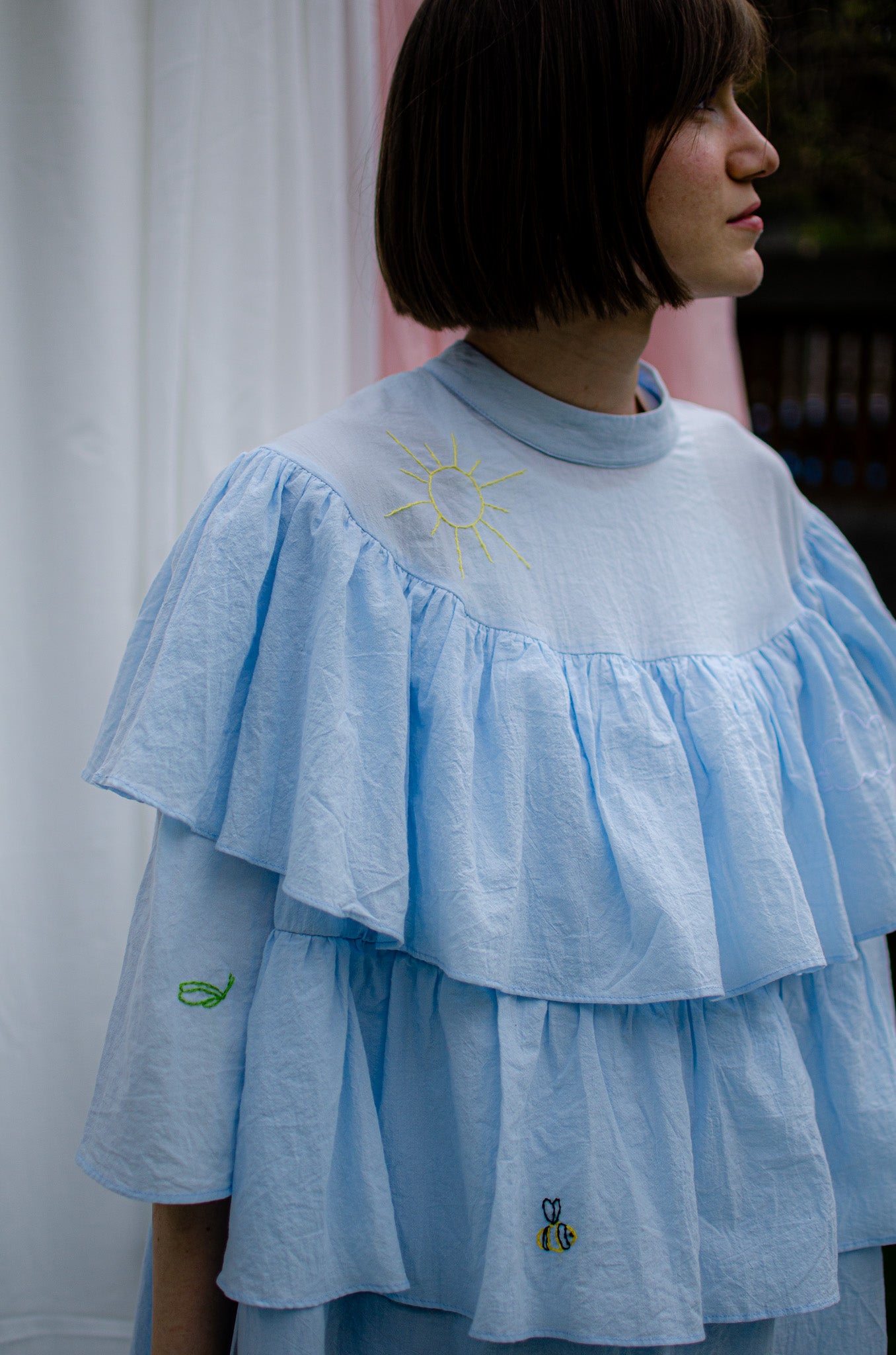 Touch The Grass blouse - SPIN LIKE  A CHILD